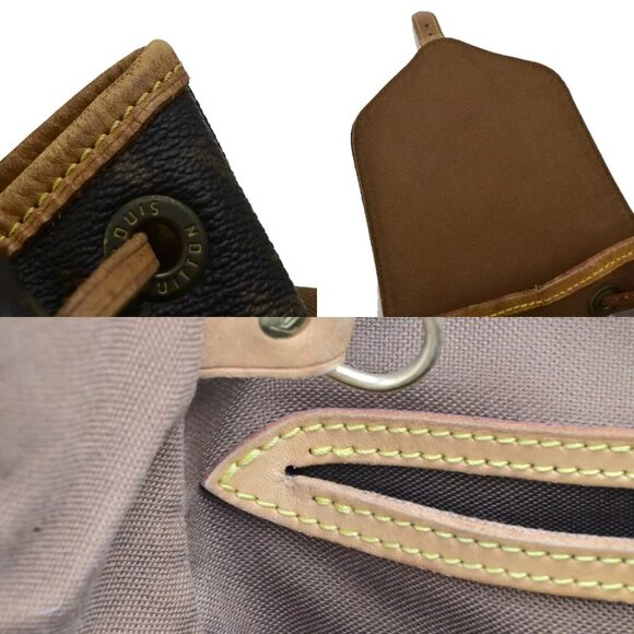 LOUIS VUITTON Montsouris MM Backpack Bag Monogram Leather Brown M51136 77ED313 main image 5